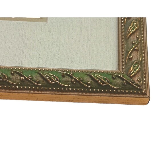 Vintage Flower Trio Prints Matted & Framed Beige Cream Background Gold Frame 15" - Picture 6 of 8